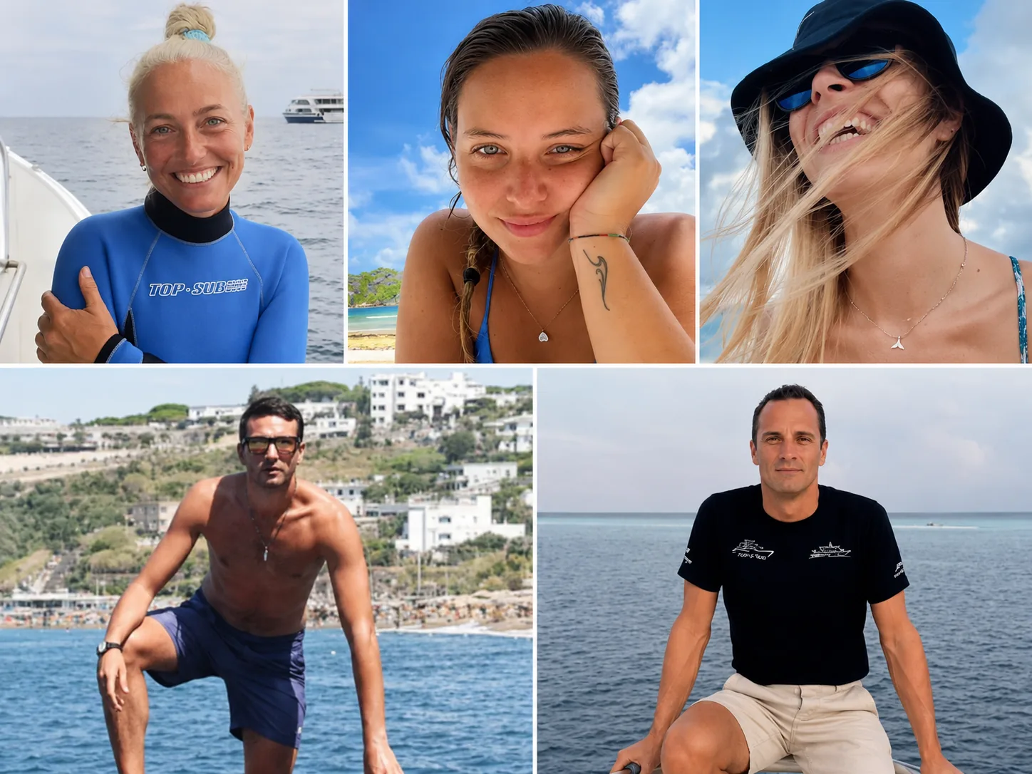Os cinco mergulhadores italianos que morreram na caverna submersa Devana Kandu, nas Maldivas